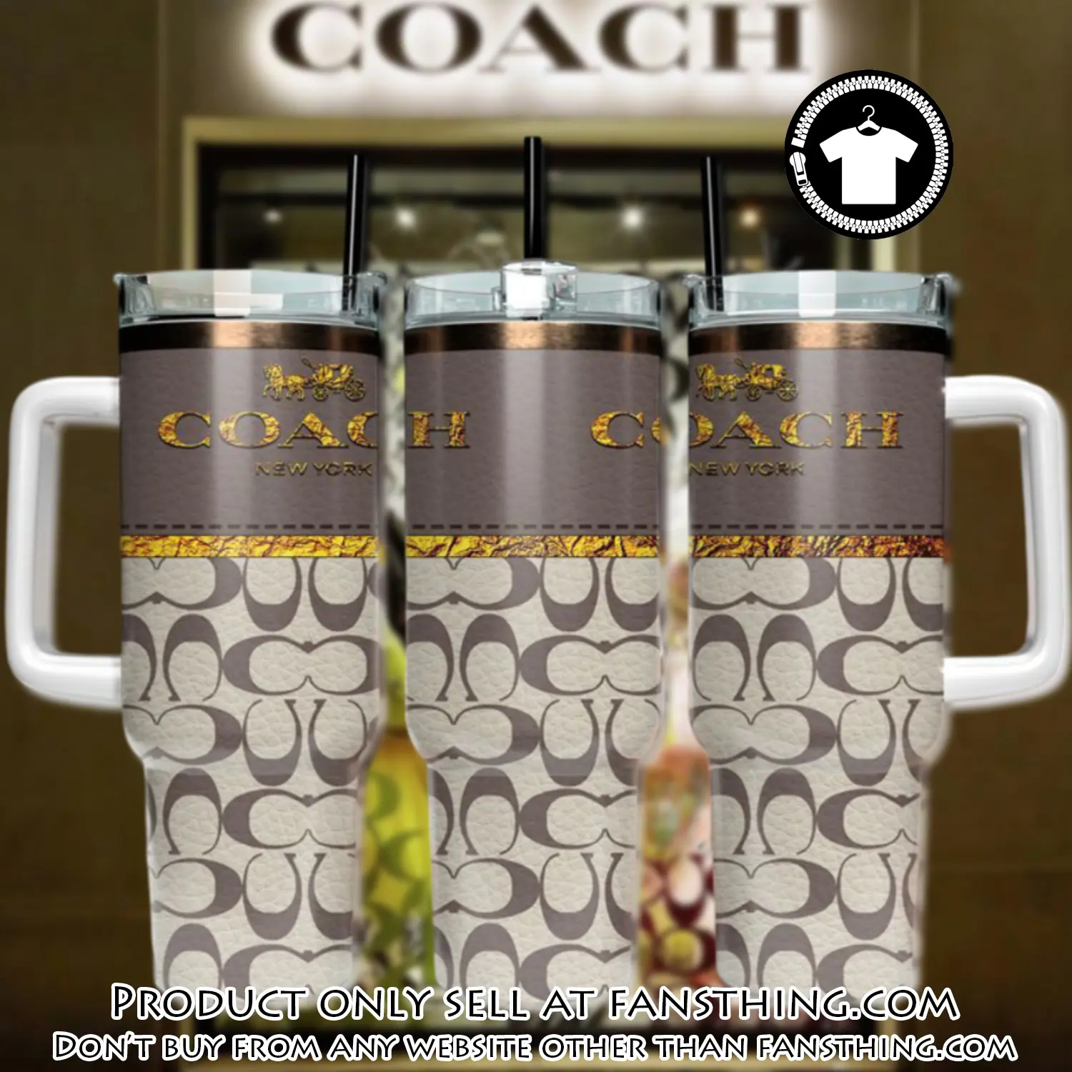 Coach logo stanley tumbler design 40oz logo stanley tumbler ktb1087 fst0534735